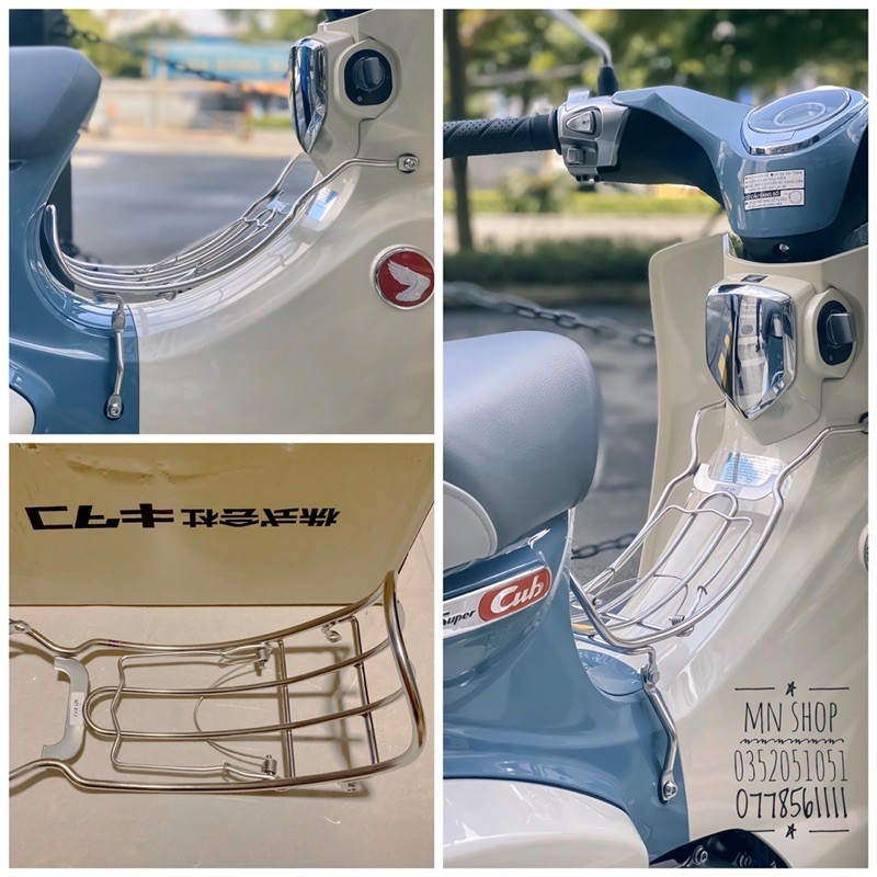 ♥ BAGA GIỮA GIÁ ĐỠ TRUNG TÂM CUB 125 - INOX CONG