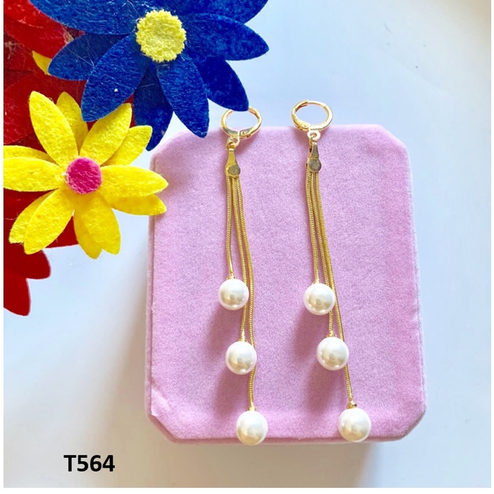 Khuyên Tai Nữ Đính Đá, Bông Tai Dáng Dài Mạ Vàng 18k Cao Cấp Namoo Jewelry