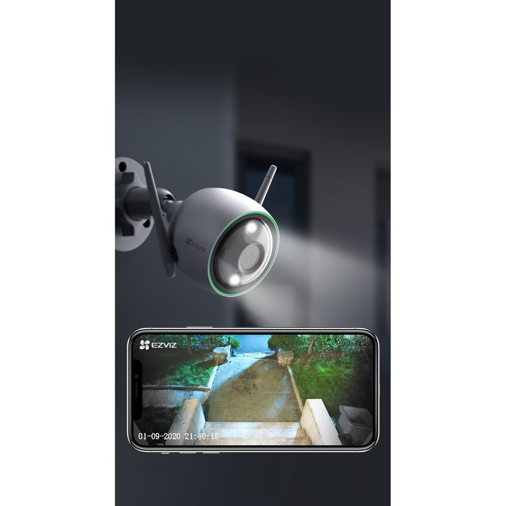 Camera Wifi EZVIZ Ngoài Trời C3N (CS-CV310) 2.0MP 1080P, camera c3n mẫu mới, có màu ban đêm, tích hợp tính năng AI