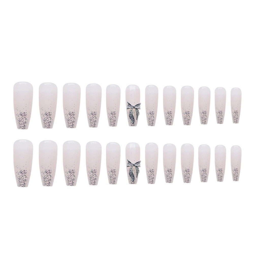 Set 24 Móng Tay Giả Họa Tiết Dải Ngân Hà Thời Trang Dành Cho Nữ