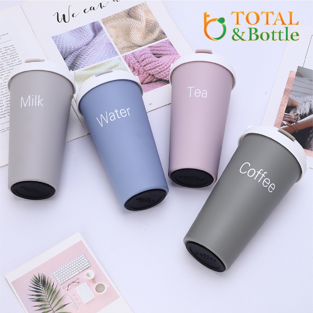 Bình nước giữ nhiệt, ly giữ nhiệt chân không inox 304 có quai xách, ống hút 500ml - Total Bottle
