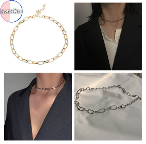Vòng cổ kim loại dáng ngắn cá tính phong cách thời trang