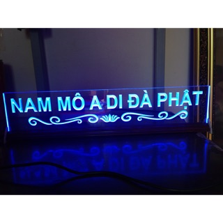 Chữ điện đèn led : Nam Mô A Di Đà Phật(10x40cm)