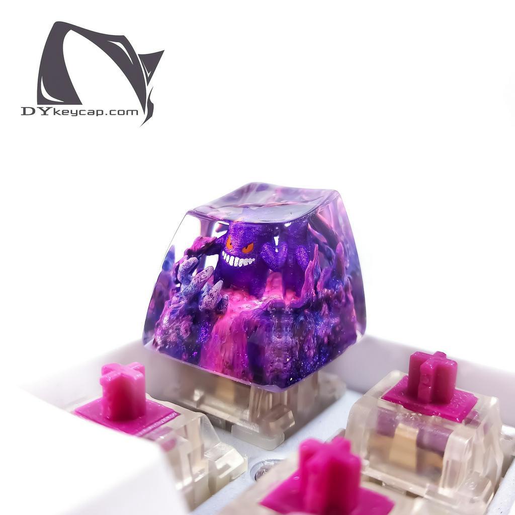 Nút bàn phím Pokemon, nút bàn phím Gengar, Bàn phím nhân vật hoạt hình - Gengar keycap, POKÉMON Artisan Keycap