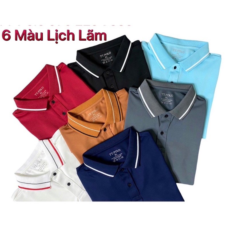 Áo Thun Cá Sấu Ngắn Tay Cổ Bẻ, Áo polo Nam Cao Cấp Co Giãn Thấm Hút Mồ Hôi Tốt