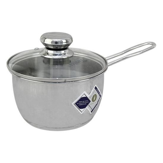 Nồi quánh nấu bột inox 430 bếp từ 3 đáy Fivestar Standard nắp kính 14cm,16CM.tặng 5 muỗng inox