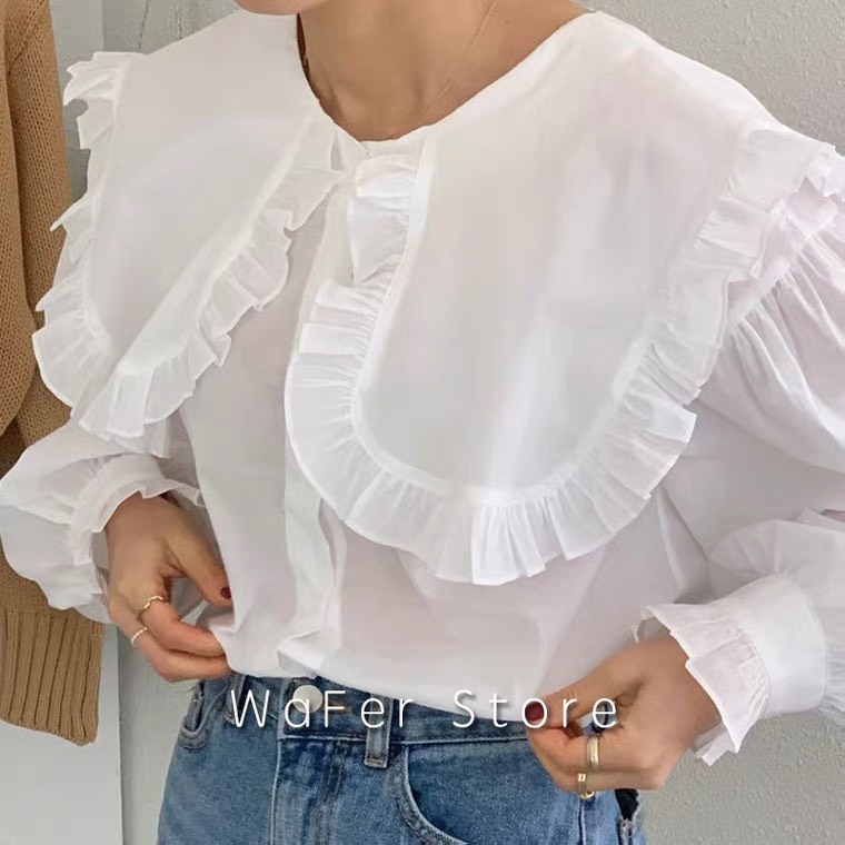 áo babydoll cổ bèo tiểu thư A256 quảng châu Thời trang Xmin LOẠI 1