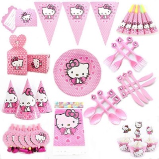 SET SINH NHẬT, THÔI NÔI ĐỂ BÀN CHỦ ĐỀ HELLO KITTY 139k