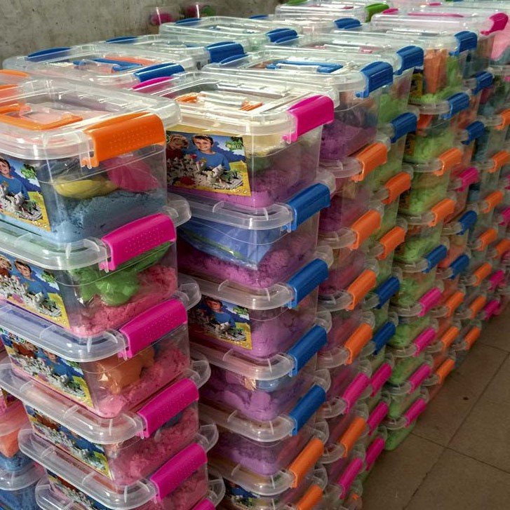 Đồ Chơi Cát Nặn Sinh Học Cát Động Lực Sinh Học An Toàn Cho Trẻ Em Đủ Bộ Khuôn+Bể+ 1kg Cát