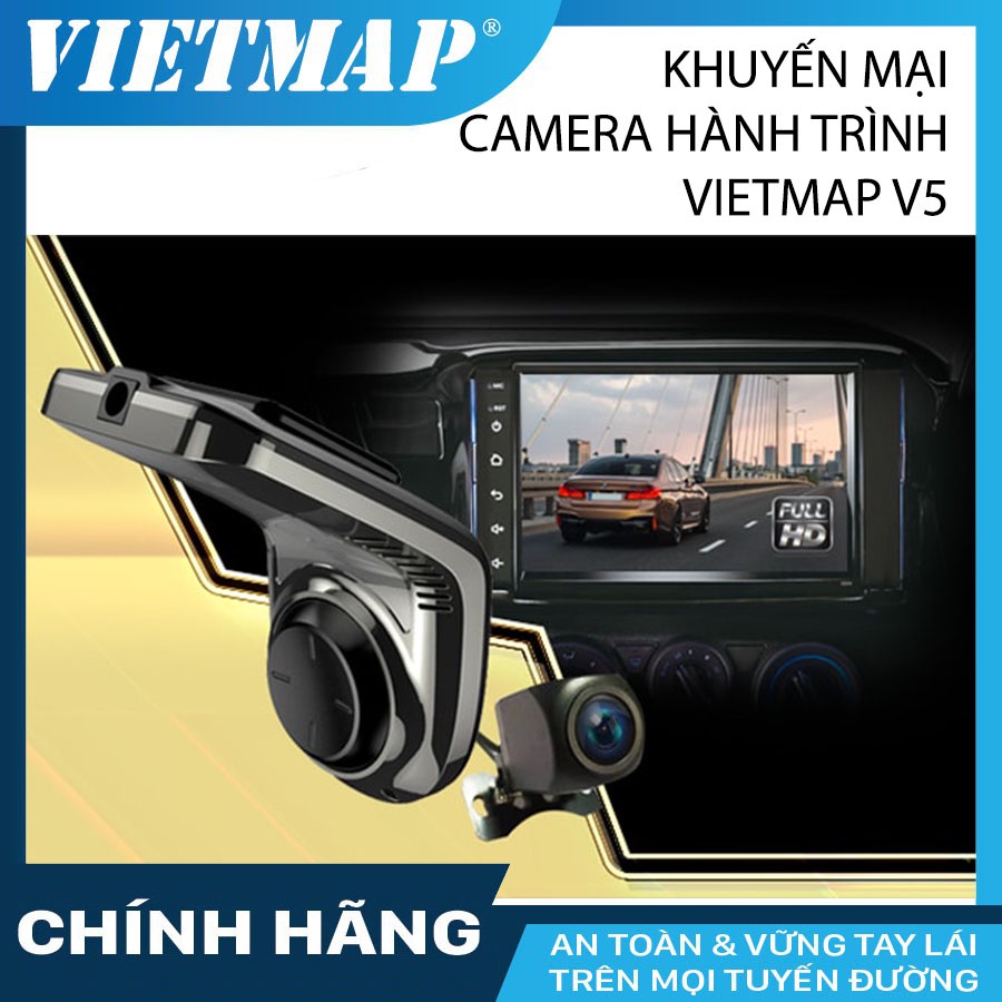 Màn hình Android VIETMAP DQ8 và DQ8 PRO cho các dòng xe ô tô + KM camera hành trình V5 kèm sim 4G