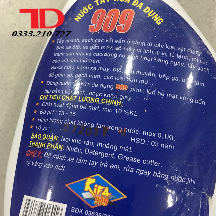 Nước tẩy đa dụng 909, chất tẩy rửa đa năng