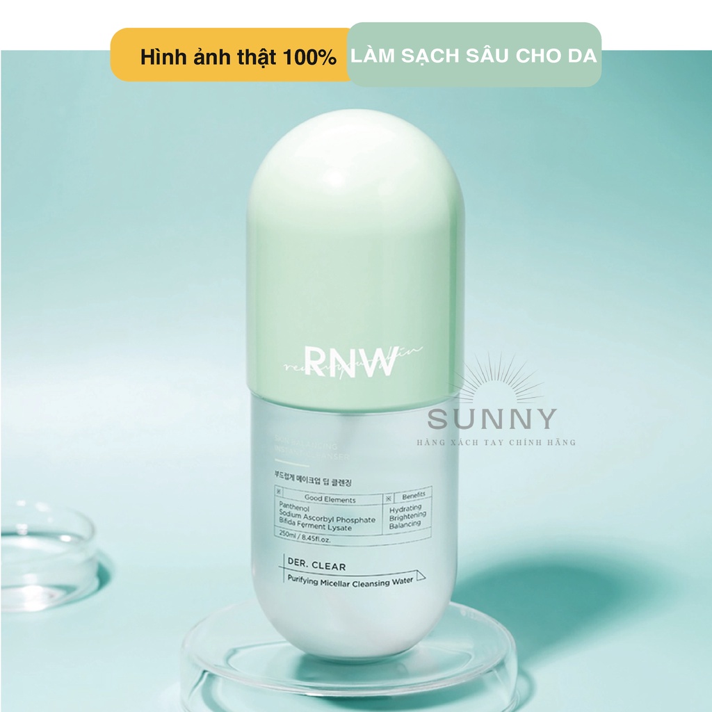 Nước tẩy trang thanh lọc da RNW Purifying Micellar Cleansing chính hãng Hàn Quốc làm sạch sâu cho da