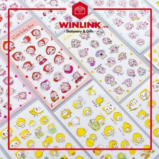 Bộ 6 sticker dán hình siêu cute (1 bộ 6 miếng)