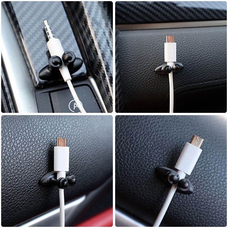 Phụ Kiện Giữ Dây Cáp Bằng Silicon Hình Hoạt Hình Dễ Thương