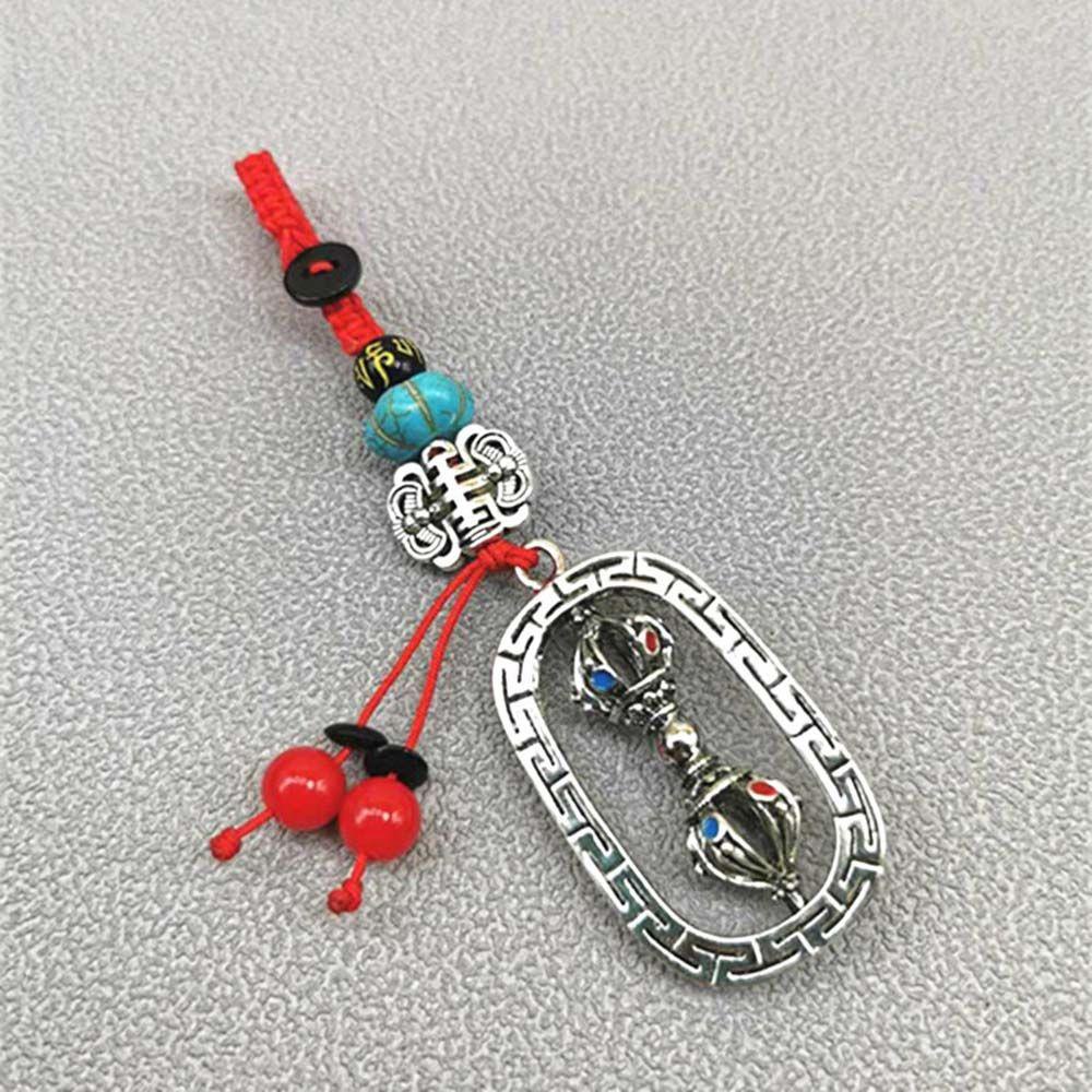 MXGOODS Móc Khóa Hình Bánh Xe Cầu Nguyện Phong Cách Vintage