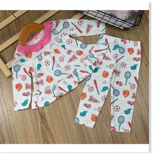 TREND - Bộ dài tay dáng babydoll thun borip cho bé gái đồ bộ trẻ em quần áo trẻ em