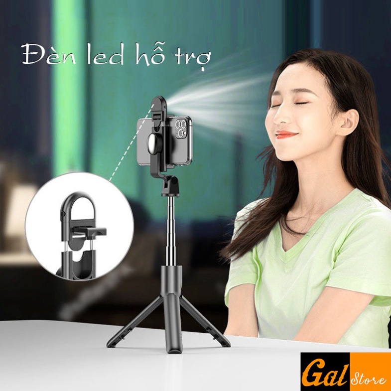 XẢ LỖ Gậy Chụp Ảnh Selfie K10S Tích Hợp Đèn Led