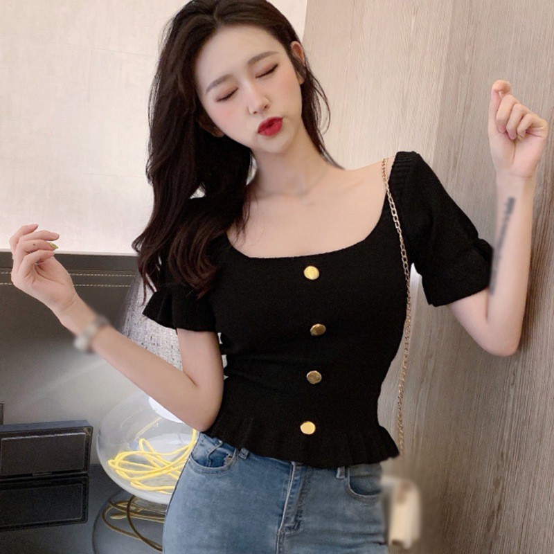 Áo Thun Tay Ngắn Hở Lưng Gợi Cảm Dành Cho Nữ