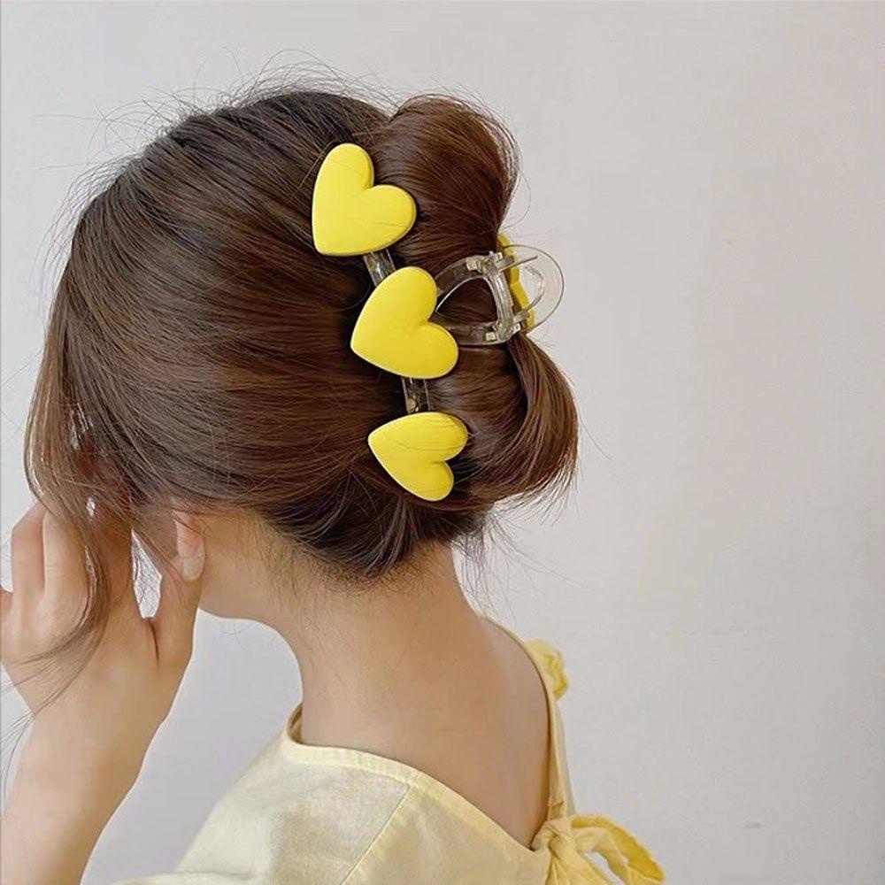 Kẹp Tóc Hình Trái Tim Màu Kẹo Ngọt Thời Trang
