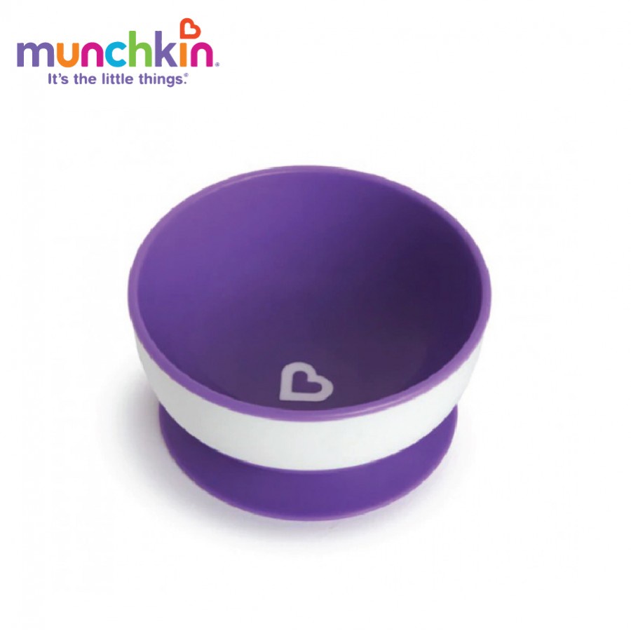 Bộ ba bát ăn chống đổ Munchkin giúp bé dễ dàng tập tự ăn mà không lo rơi vãi đồ - Herbaby