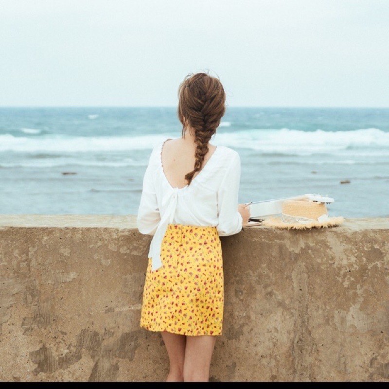 Dottie pass áo Dottie trắng nơ lưng