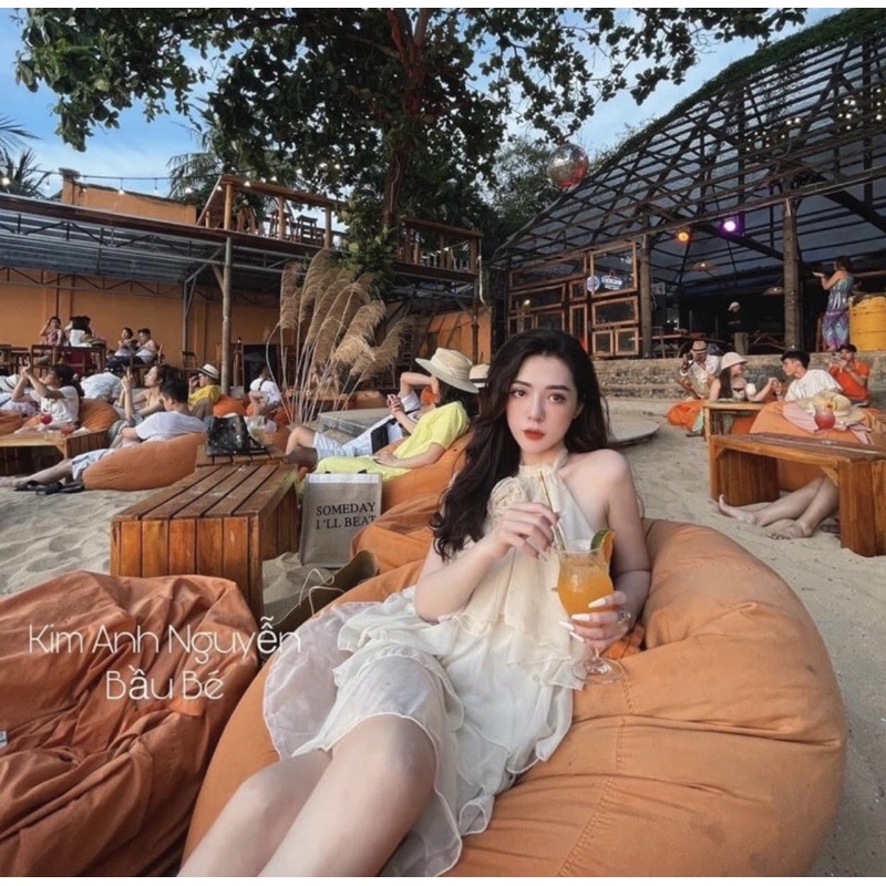 Váy tầng voan lụa tơ buộc nơ cổ hottrend mặc hè(kèm video thật)