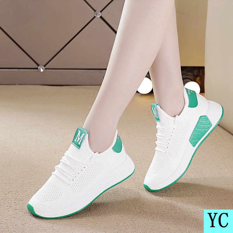 Giày Thể Thao Vải Canvas Phối Lưới Thoáng Khí Thời Trang Xuân Thu Cho Phụ Nữ Trung Niên