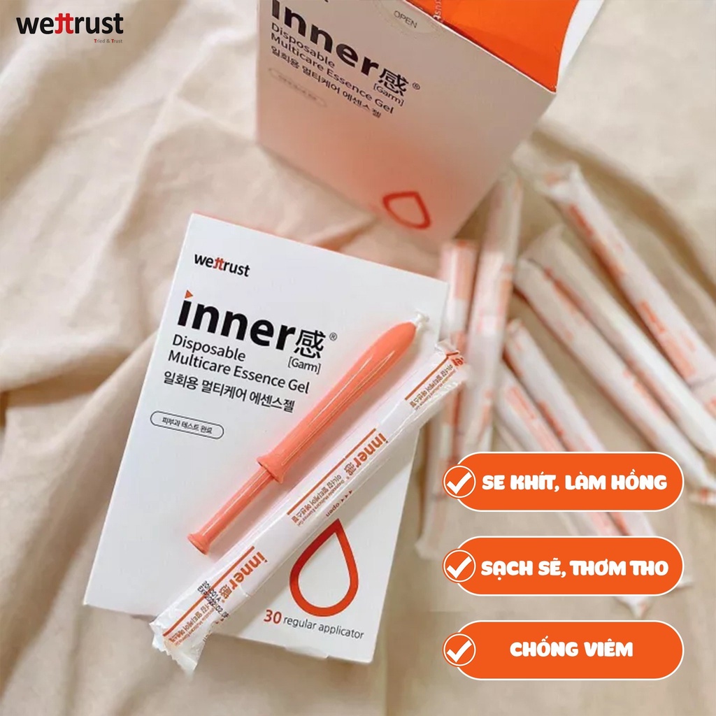 Hộp Đũa thần dung dịch gel dưỡng đa năng vùng kín Wettrust Inner Disposable Multicare Essence Gel