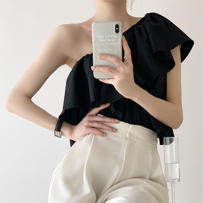 Áo Kiểu Trễ Vai Không Tay Phong Cách Thời Trang Mùa Hè 2022