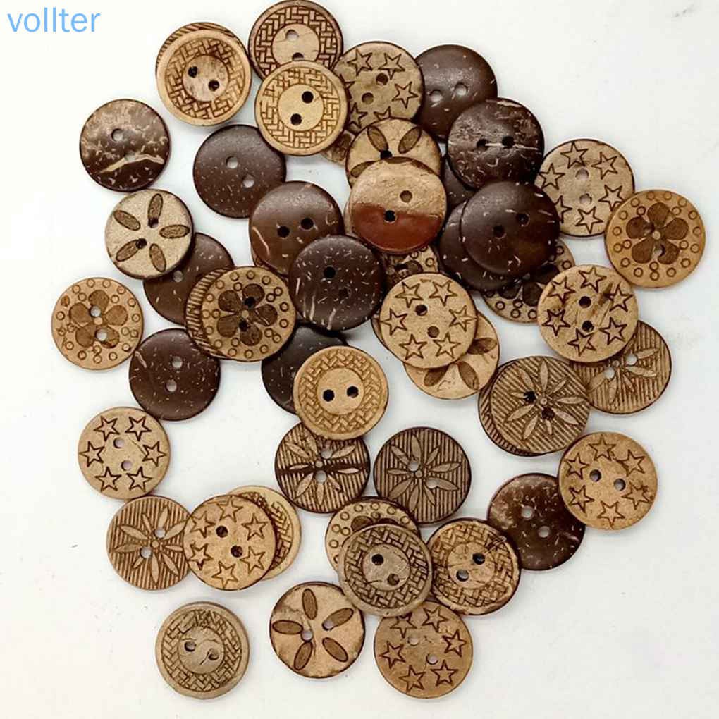 Nút Gỗ Hình Quả Dừa Trang Trí Quần Áo