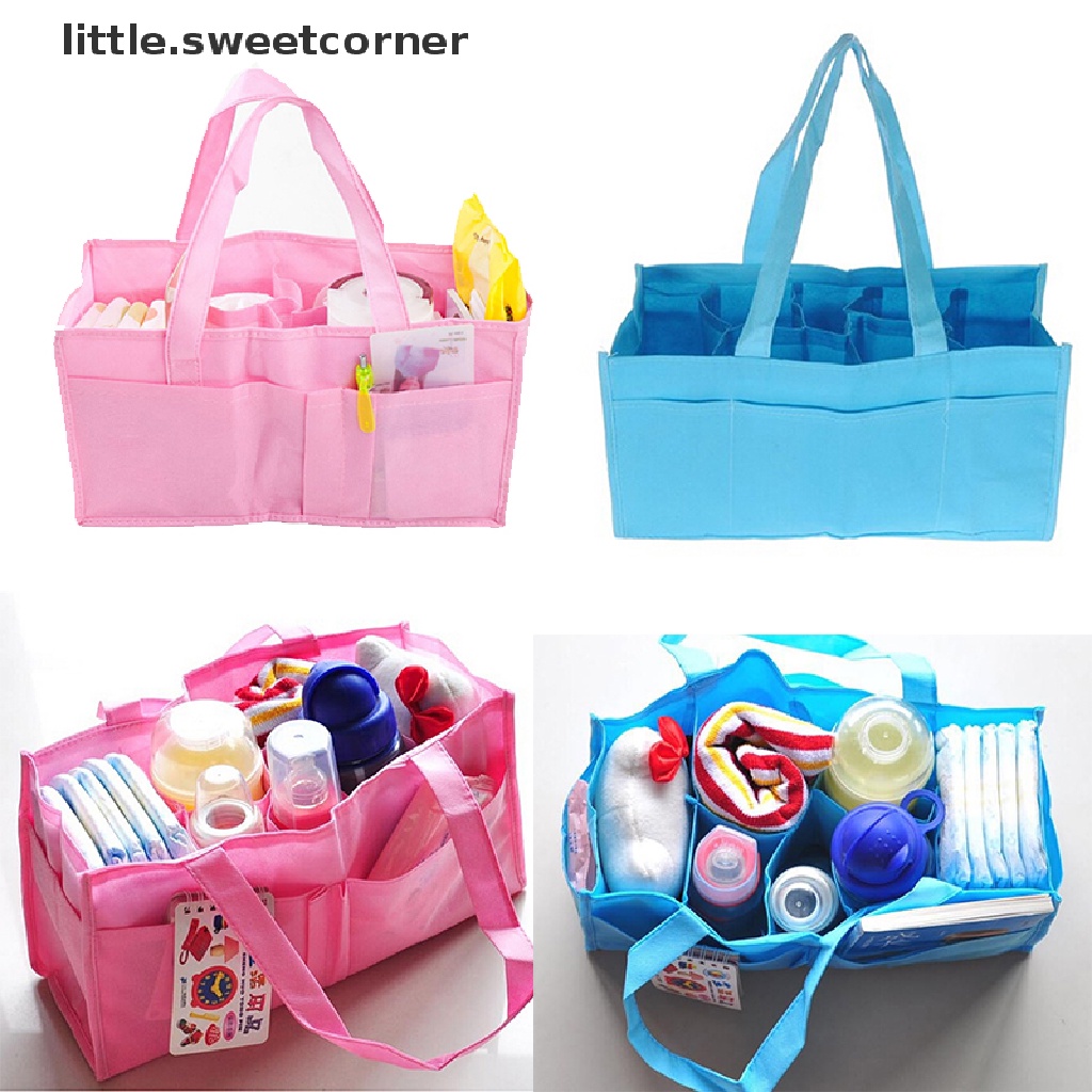 Túi Tote Đựng Tã Lót Màu Xanh Lam / Hồng Nhỏ Gọn Dùng Khi Đi Du Lịch Ngoài Trời
