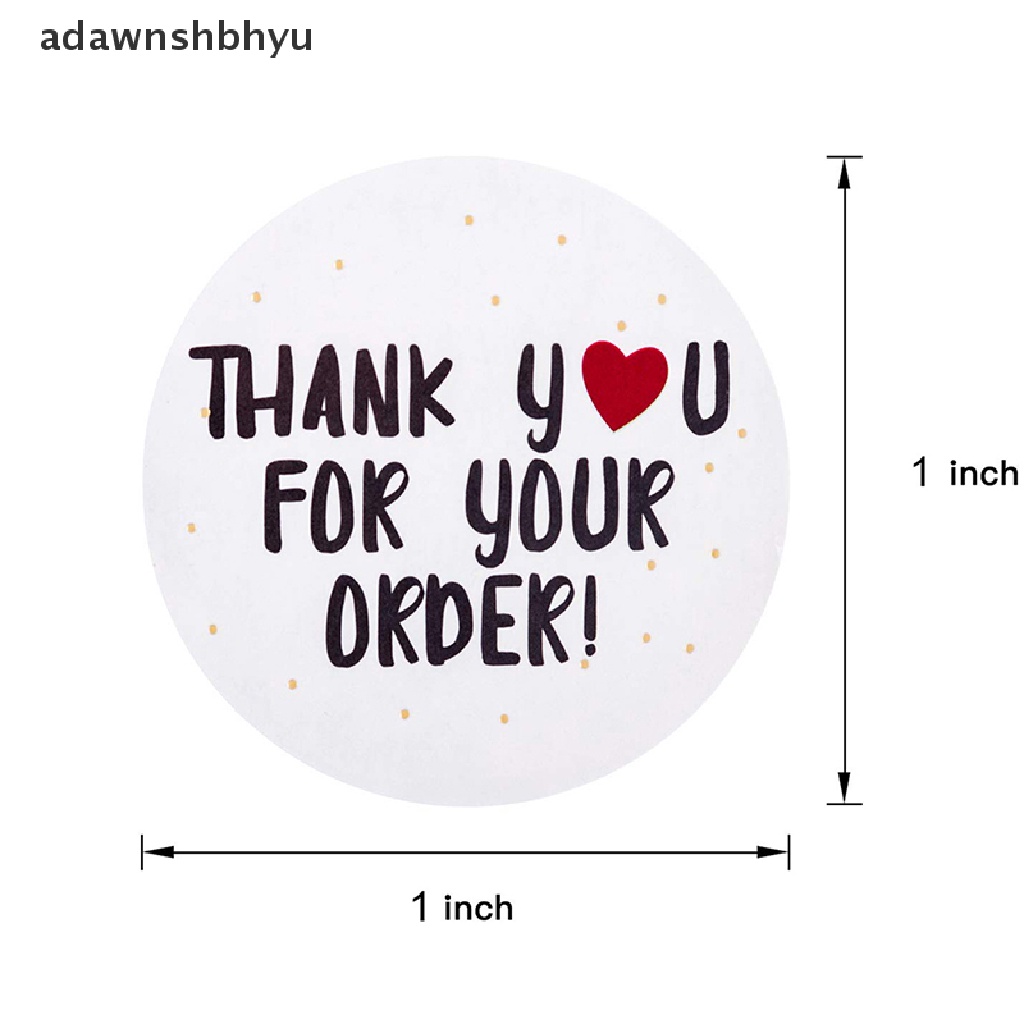 Set 500 Miếng Dán Tròn thank you for your order Trang Trí Đa Ứng Dụng