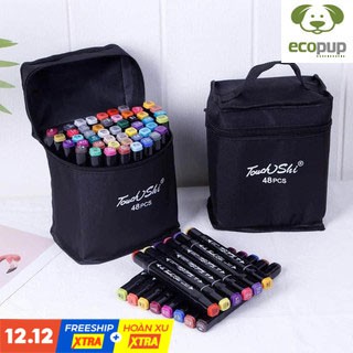 Bộ 48 bút màu - Bút Màu Marker TouchCool Túi Vải Bộ 48 Màu, vẽ anime, chân dung, phong cảnh