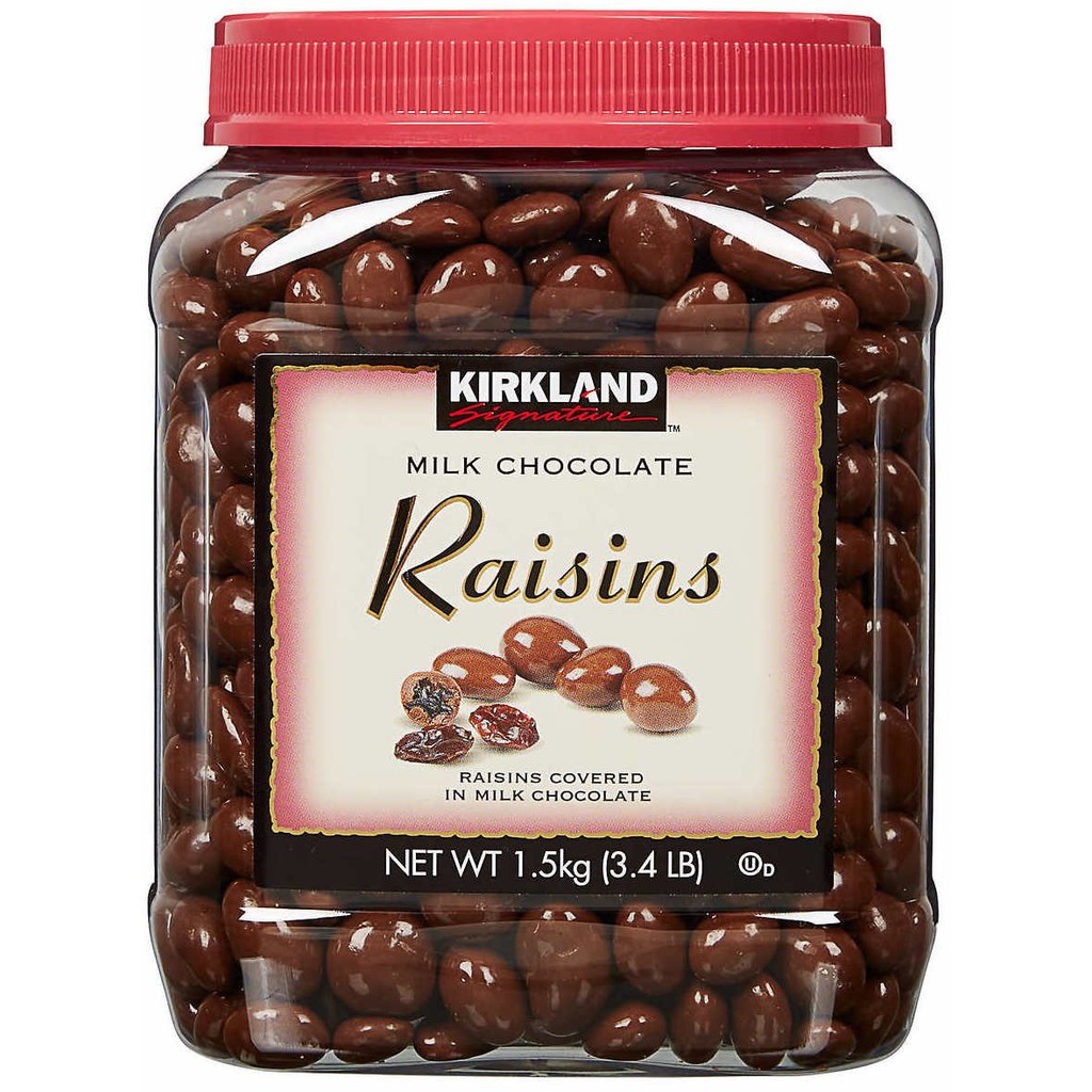 [HÀNG ĐẸP KHÔNG CHẢY] KẸO SOCOLA KIRKLAND SIGNATURE CHOCOLATE MILK ALMONDS RAISINS HẠNH NHÂN NHÂN NHO (CHUẨN USA)