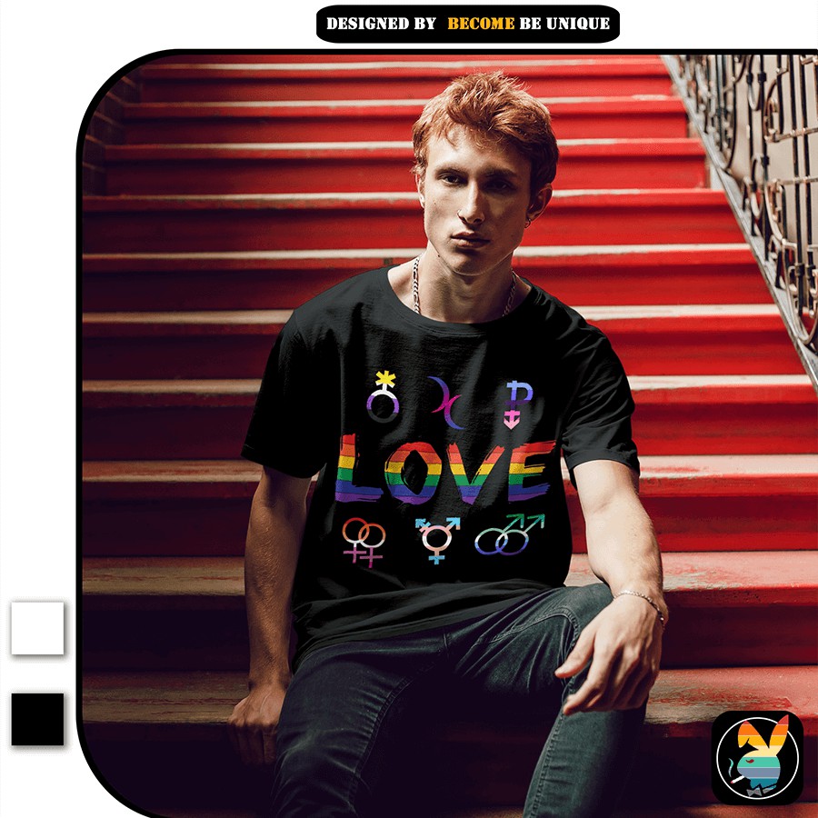 Áo thun thiết kế Be Unique LGBT Cotton 100% form dáng Oversize kiểu thiết kế Unisex | BigBuy360 - bigbuy360.vn