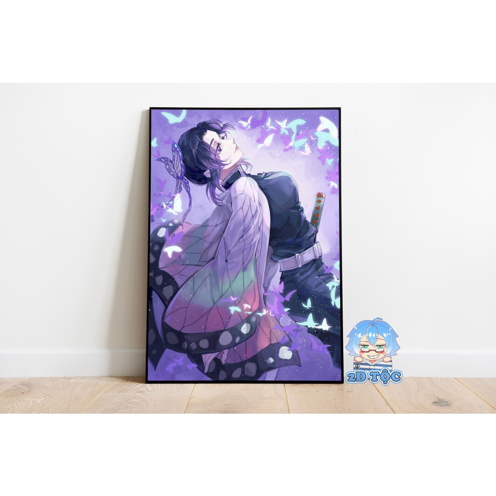 Ảnh poster A3 Kochou Shinobu  (6) Anime Manga Kimetsu No Yaiba chất liệu giấy cao cấp - 2D Tộc Shop