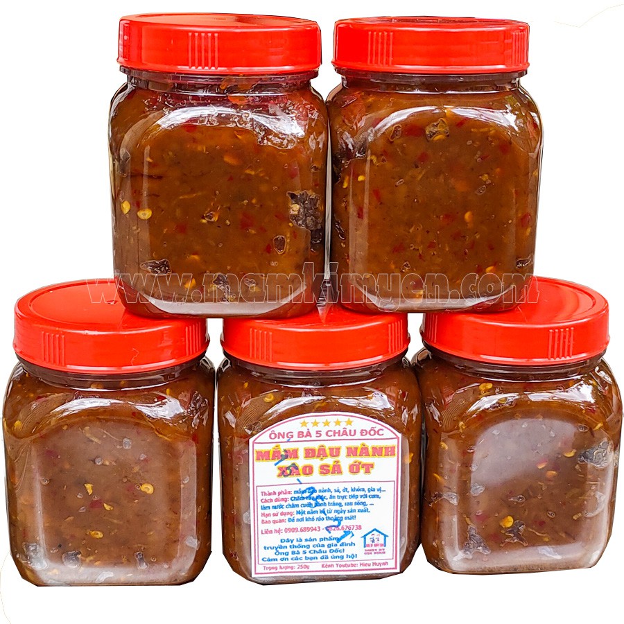 250gr Mắm Đậu Nành Xào Sả Ớt Món Ăn Chay Ngon Chính Hiệu Của Ông Bà 5 Châu Đốc