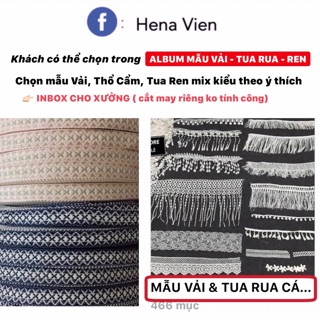 Áo Kimono Thổ Cẩm Mix Ren (Trắng-Đen)