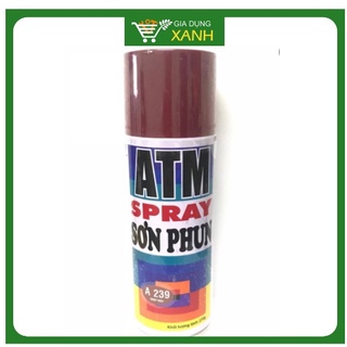 Sơn xịt atm màu đỏ đô a239, 400ml
