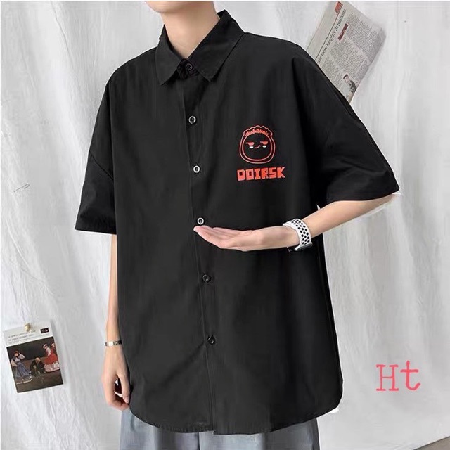 Áo sơ mi mặt người DDRILSK ngắn tay HT12