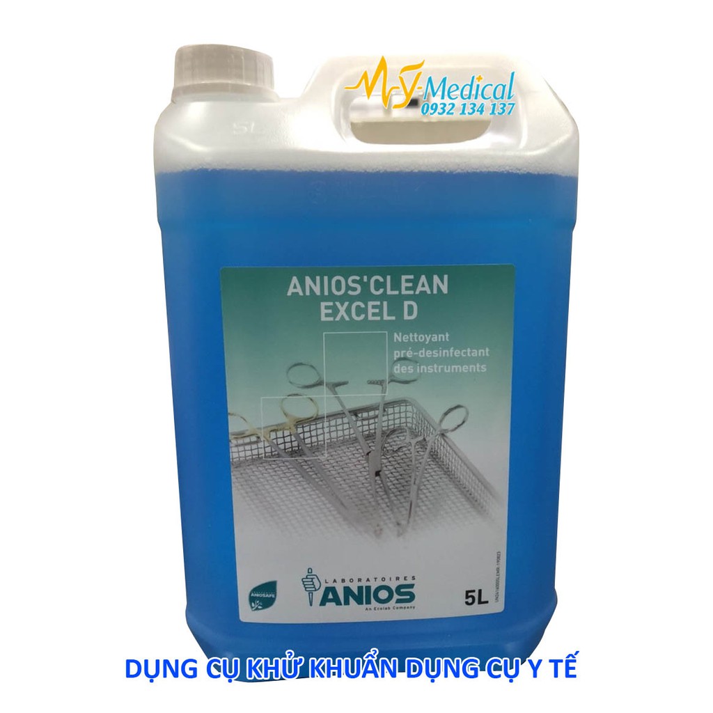 Dung dịch ngâm dụng cụ y tế khử khuẩn Anios Clean Excel D - Can 5 Lít