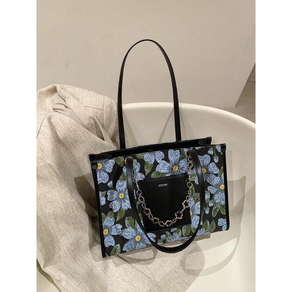 SET 2 TÚI TOTE NỮ VẢI PHỐI DÂY DA❤️👜