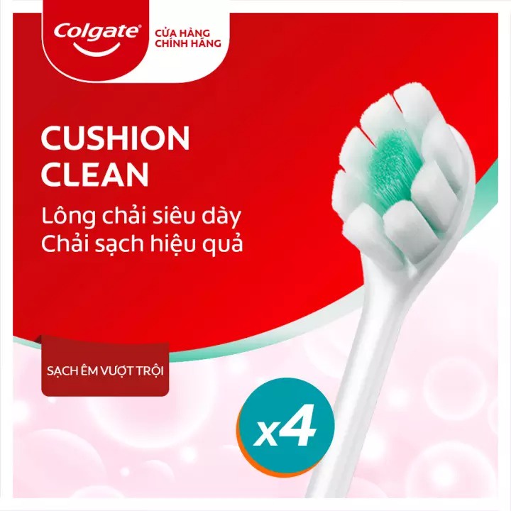 Bàn Chải Đánh Răng Colgate Cushion Clean Công Nghệ Tạo Bọt Kem Siêu Mịn