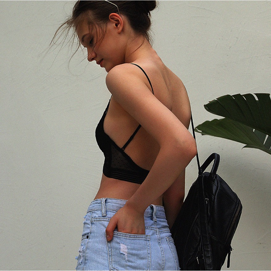 Bralette Ren Lưới Hở Lưng Cao Cấp Mới B145