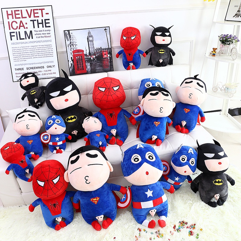 Gấu bông shin nón xanh, cosplay siêu anh hùng