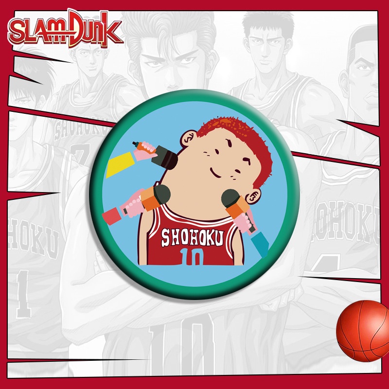 Huy Hiệu Cài Áo Hình Nhân Vật Hanamichi Kaede Trong Slam Dunk Dễ Thương