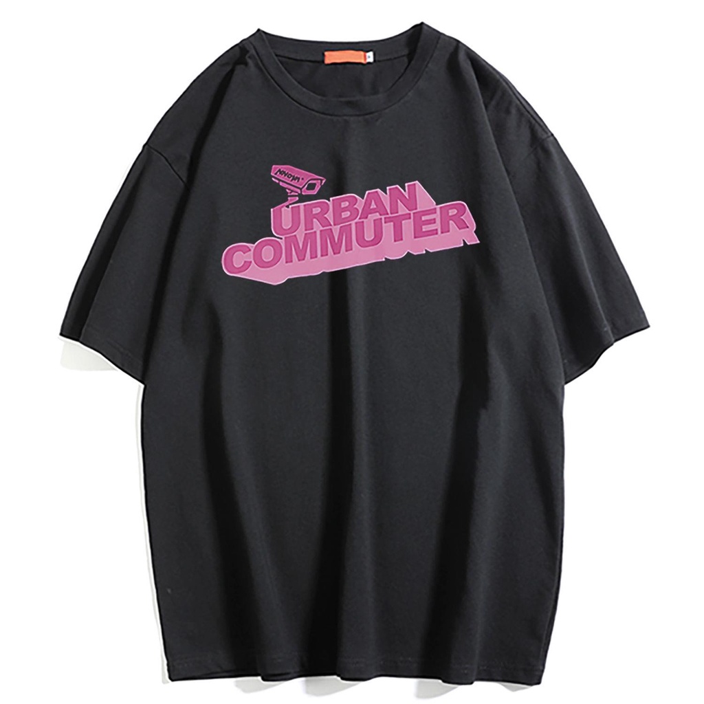 Áo thun tay ngắn dáng rộng 100% cotton in họa tiết chữ thời trang mùa hè dành cho nữ