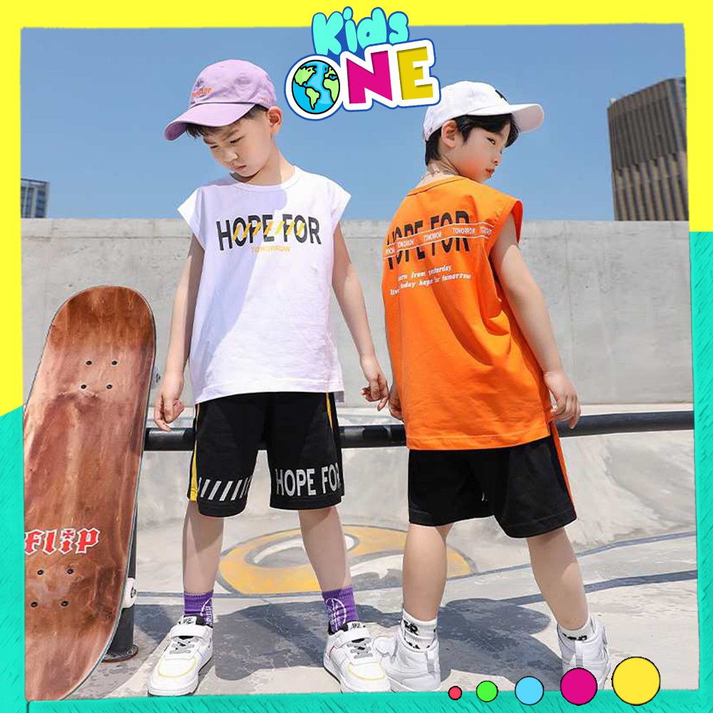 Bộ Cộc Thể Thao Hiphop Cho Bé Trai Và Bé Gái Size 20-40kg CT01 KidsOne