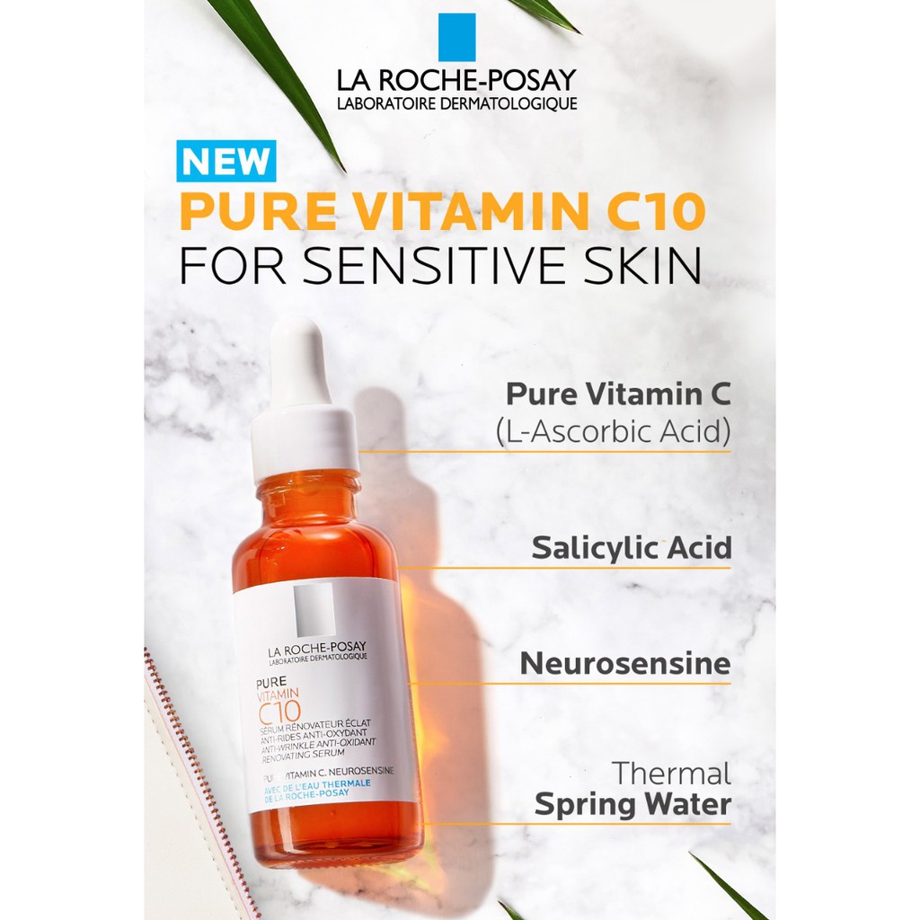 Serum Làm Sáng Da, Hỗ Trợ Mờ Thâm Nám La Roche-Posay Pure Vitamin C10 Serum 30ml