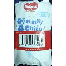 Tã quần Huggies gói dùng thử S4/ S8/ M6 ( đệm mây 4 chiều)